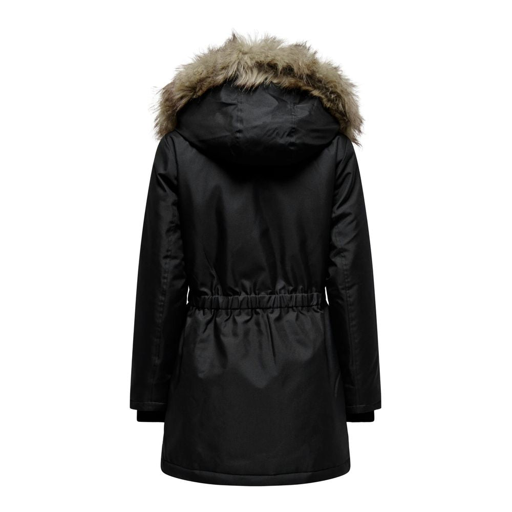 Only Black Polyester Parka | Regal Royce