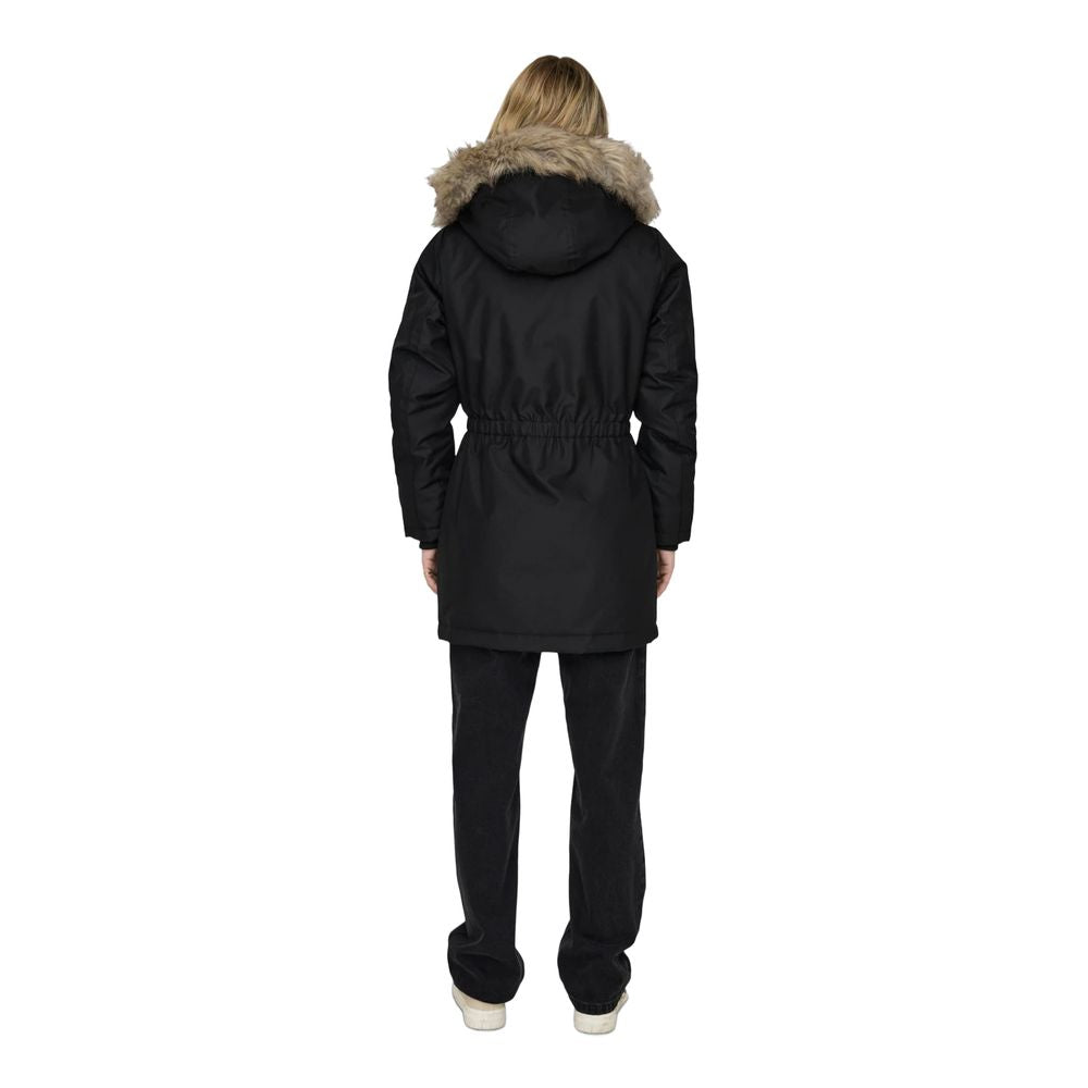 Only Black Polyester Parka | Regal Royce
