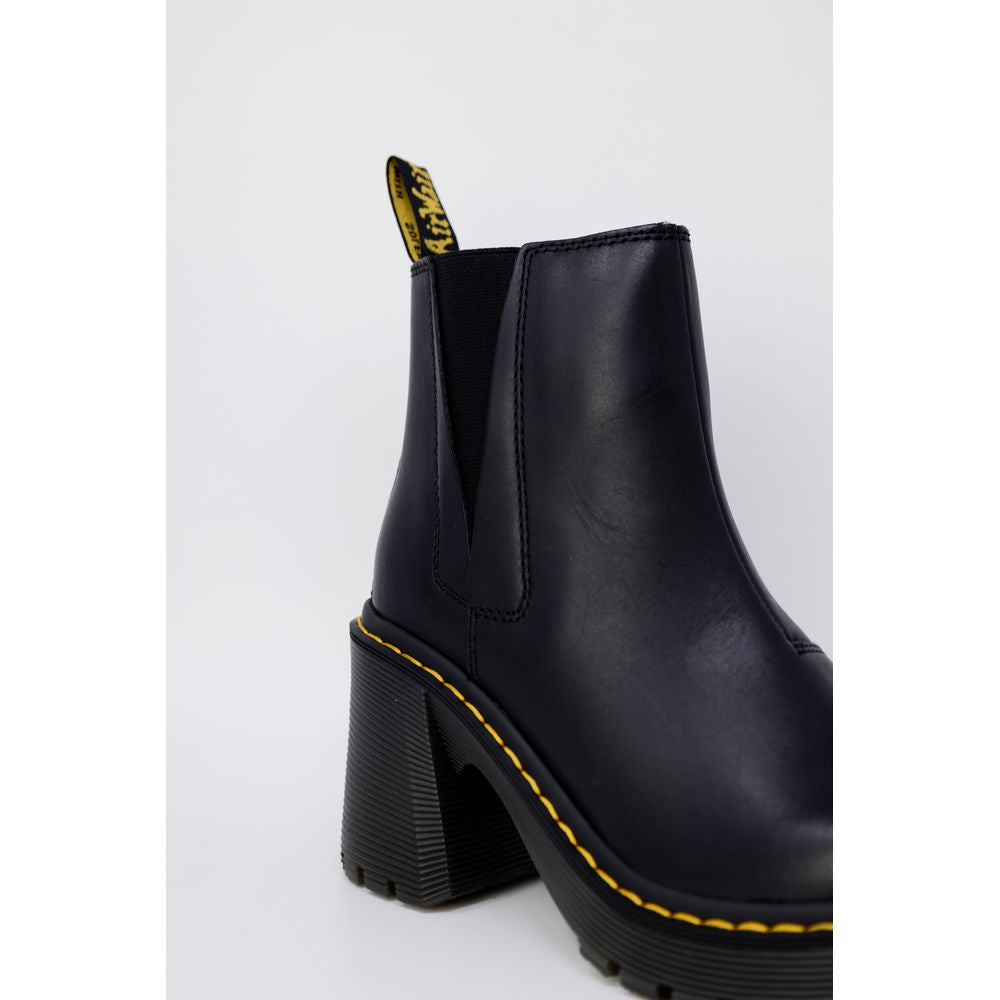 Dr. Martens Black Leather High Heel Pumps | Regal Royce