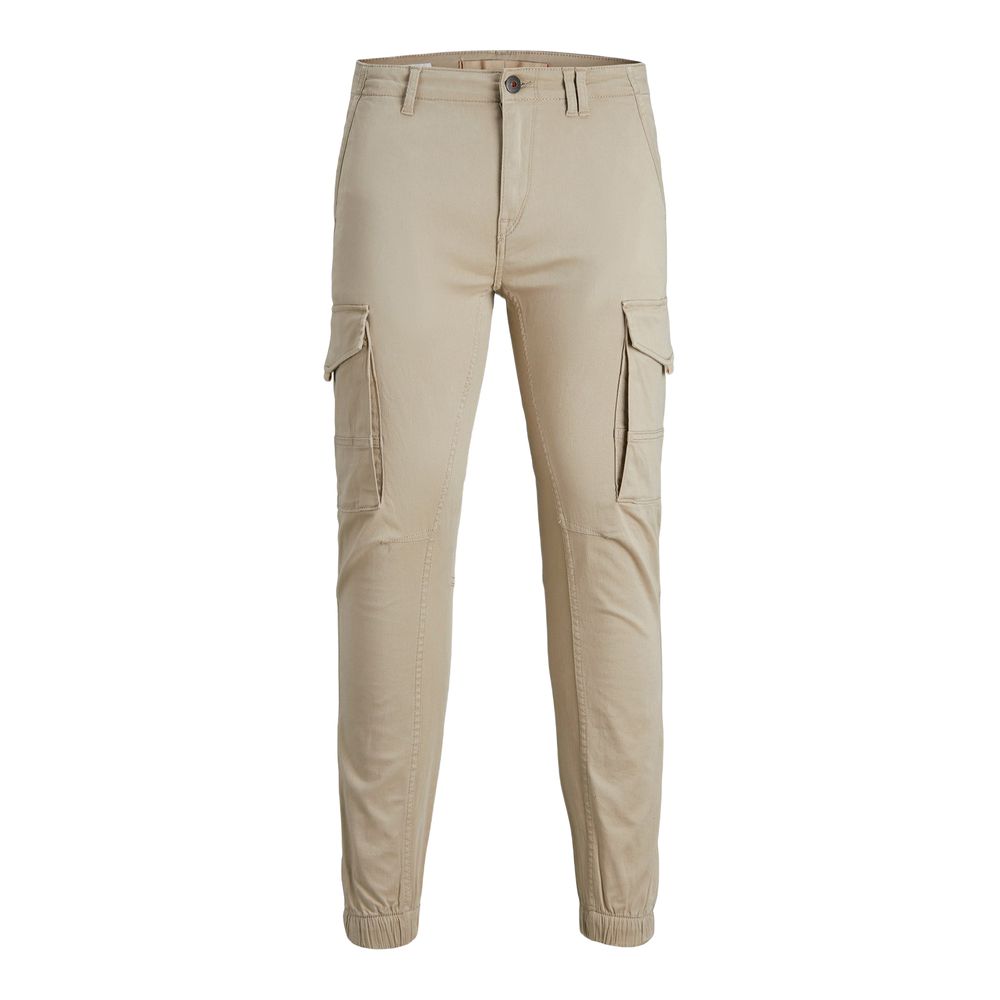 Jack Jones Beige Cotton Cargo Pants | Regal Royce