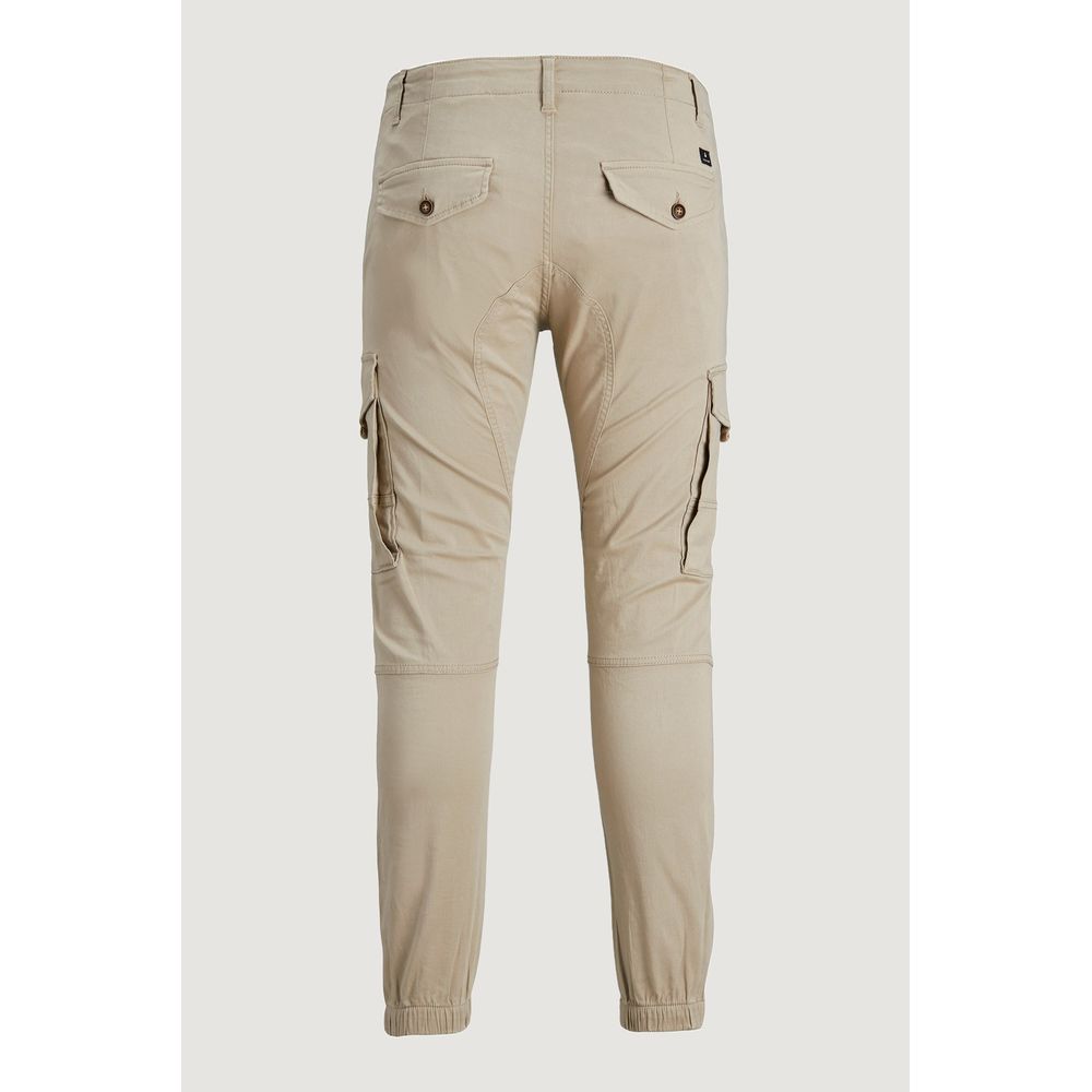 Jack Jones Beige Cotton Cargo Pants | Regal Royce