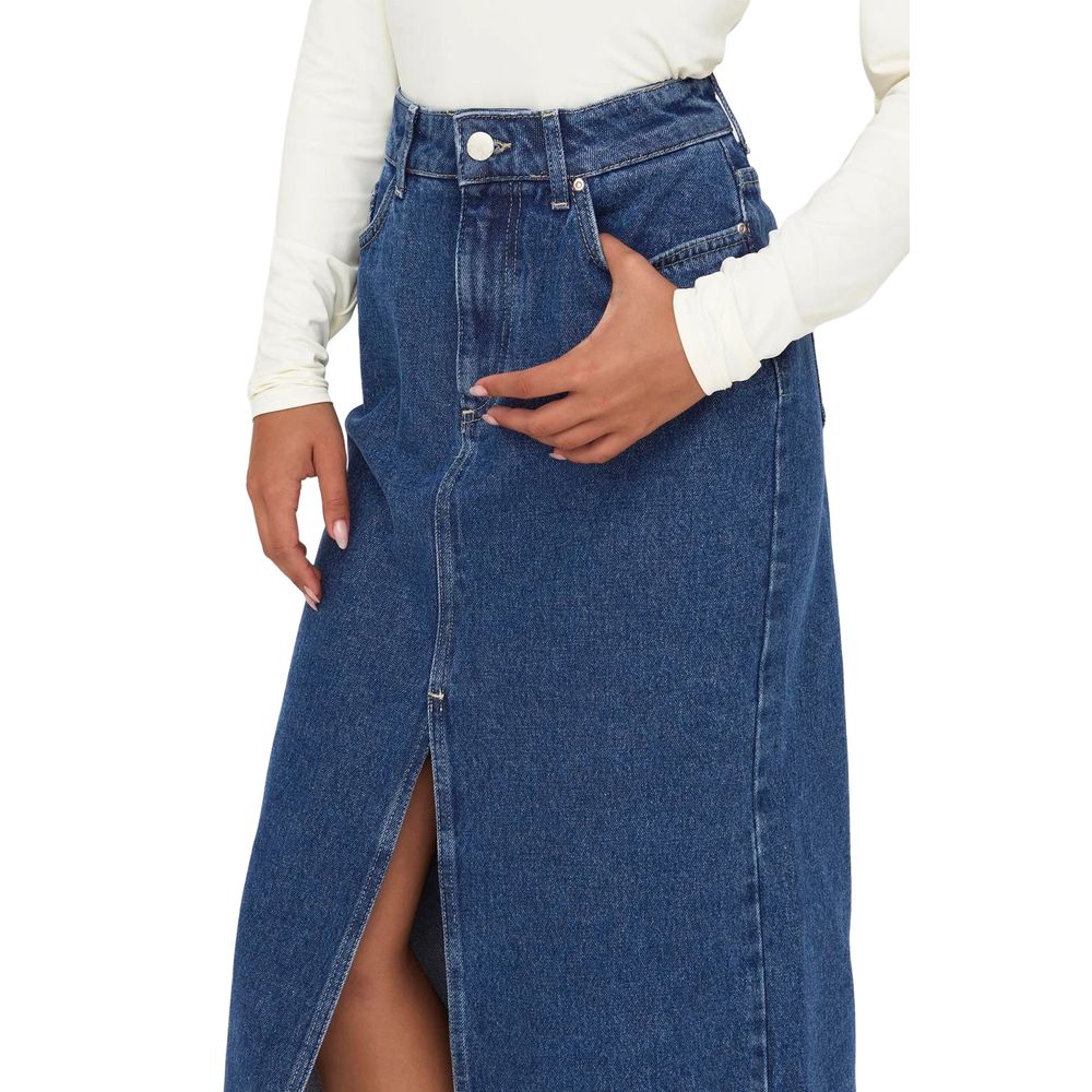 Only Blue Cotton Long Skirt | Regal Royce