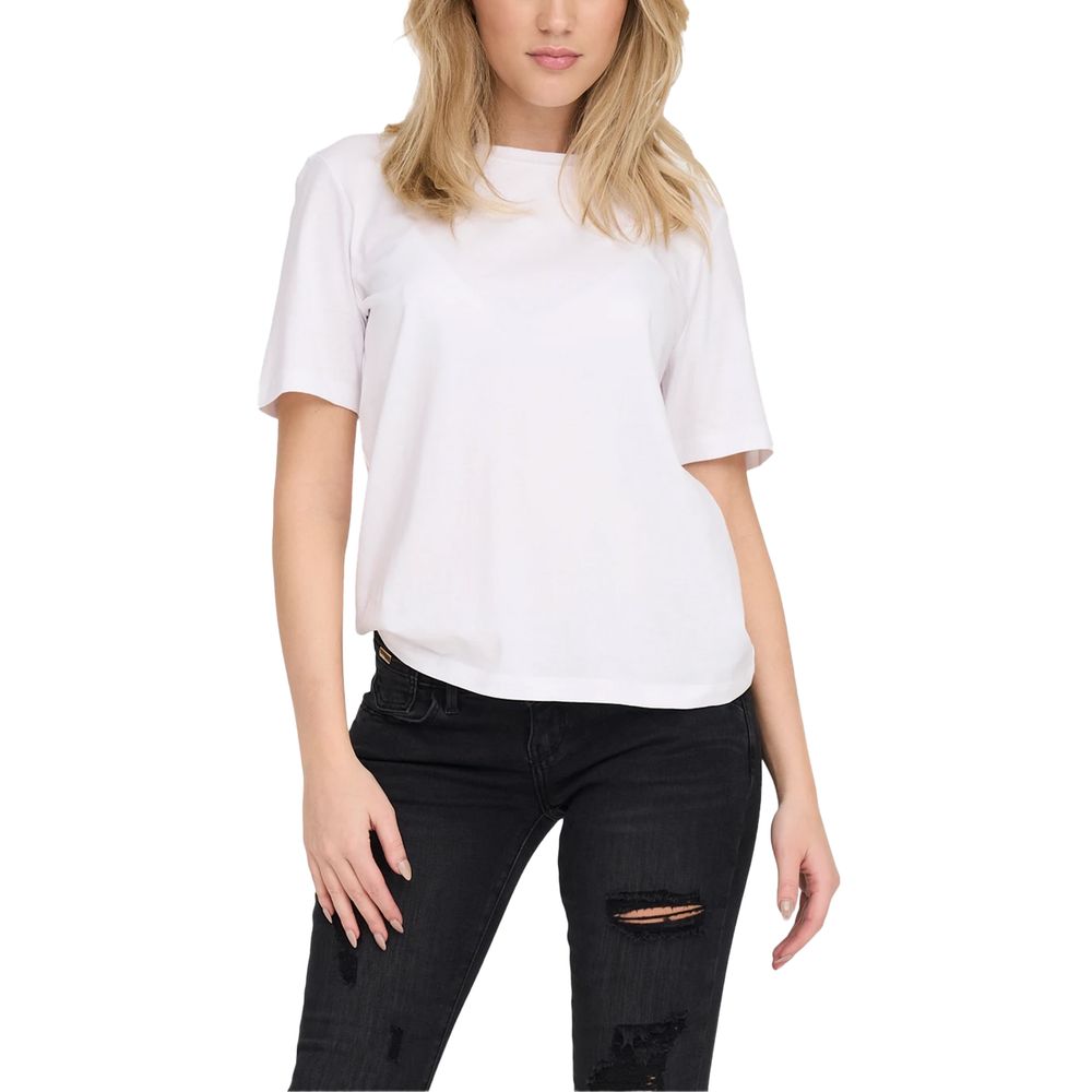 Only White Cotton T-Shirt | Regal Royce