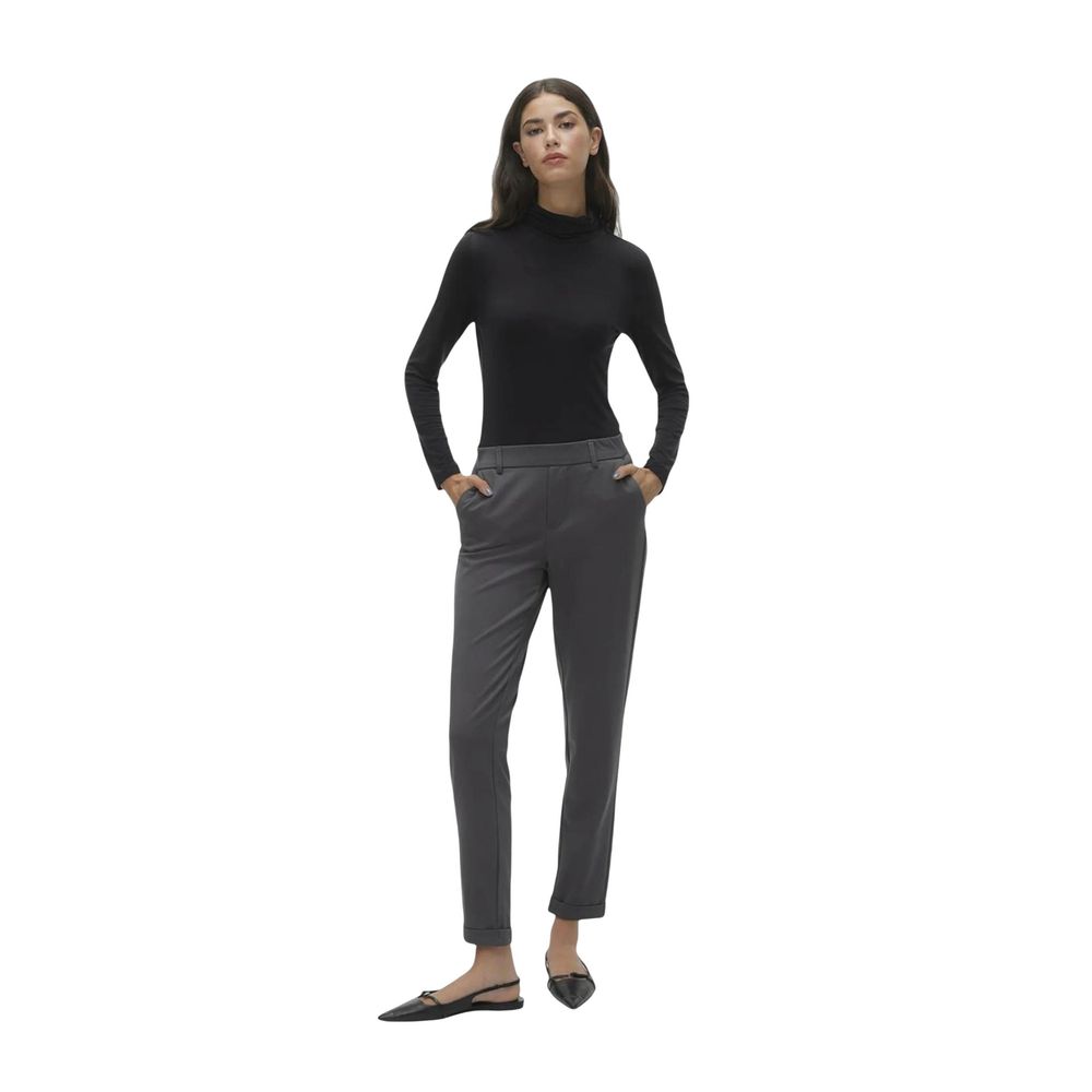 Vero Moda Gray Polyester Casual Pants | Regal Royce