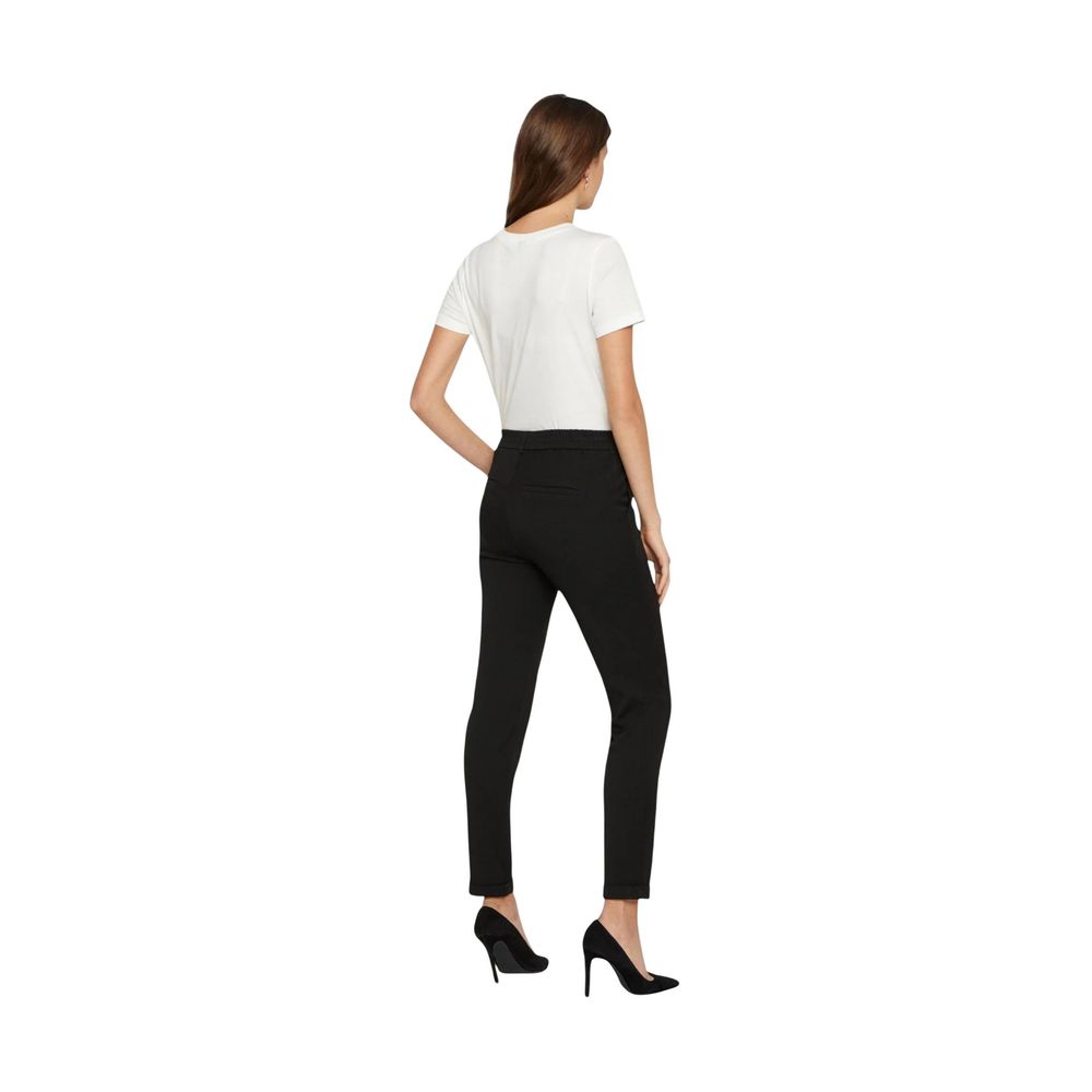 Vero Moda Black Polyester Casual Pants | Regal Royce