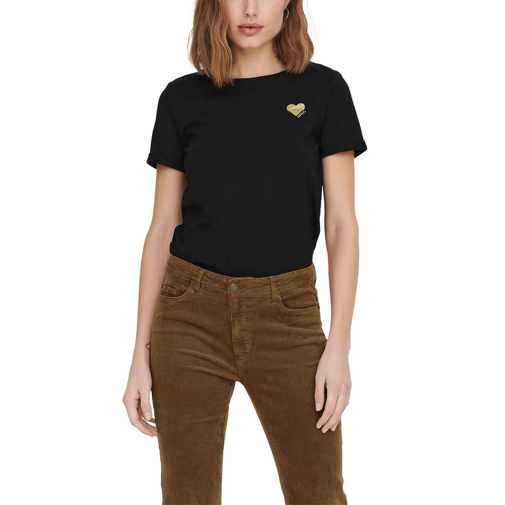 Only Black Cotton T-Shirt | Regal Royce