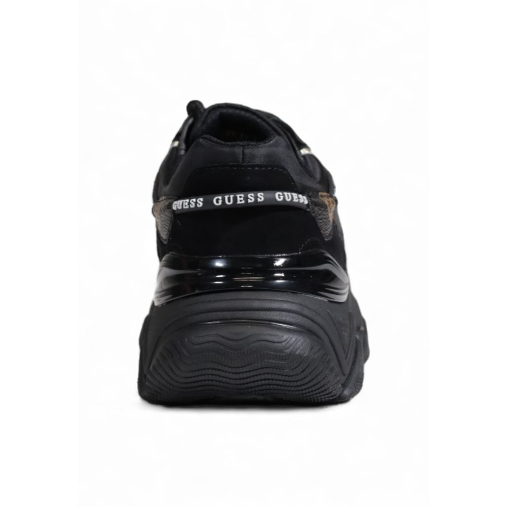 Guess Black Polyethylene Chunky Sneakers | Regal Royce