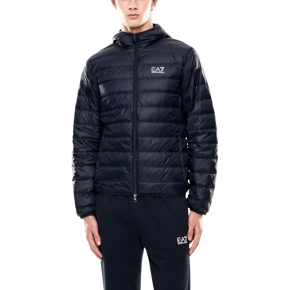 EA7 Emporio Armani Blue Polyamide Shell Jacket | Regal Royce