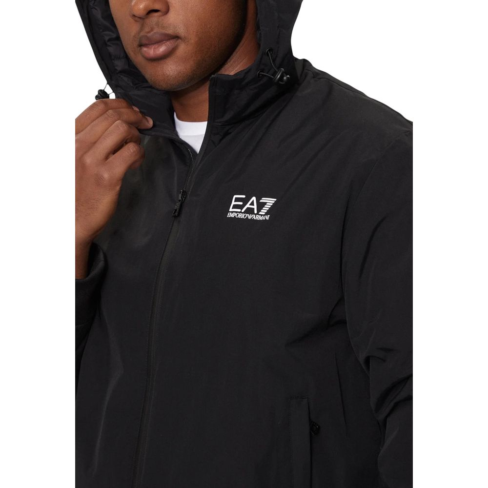 EA7 Emporio Armani Black Polyamide Shell Jacket | Regal Royce