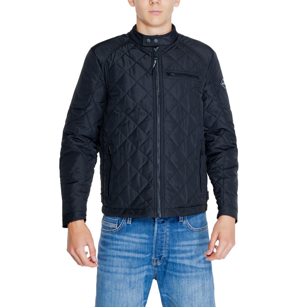 Replay Black Polyamide Bomber | Regal Royce