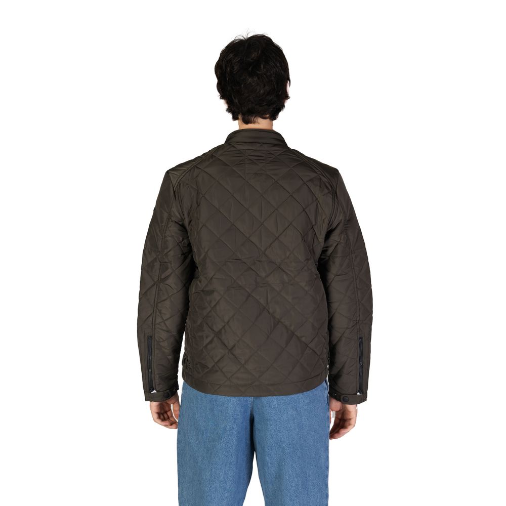 Replay Green Polyamide Biker Jacket | Regal Royce