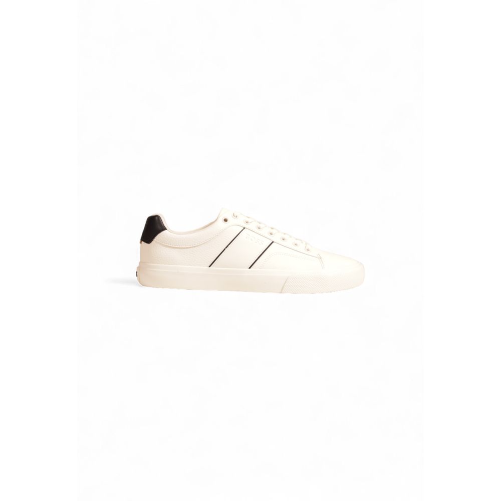 Hugo Boss Cream Leather Low Top Sneakers | Regal Royce