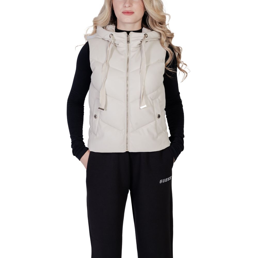 Morgan De Toi Cream Polyethylene Sleveless Jacket | Regal Royce