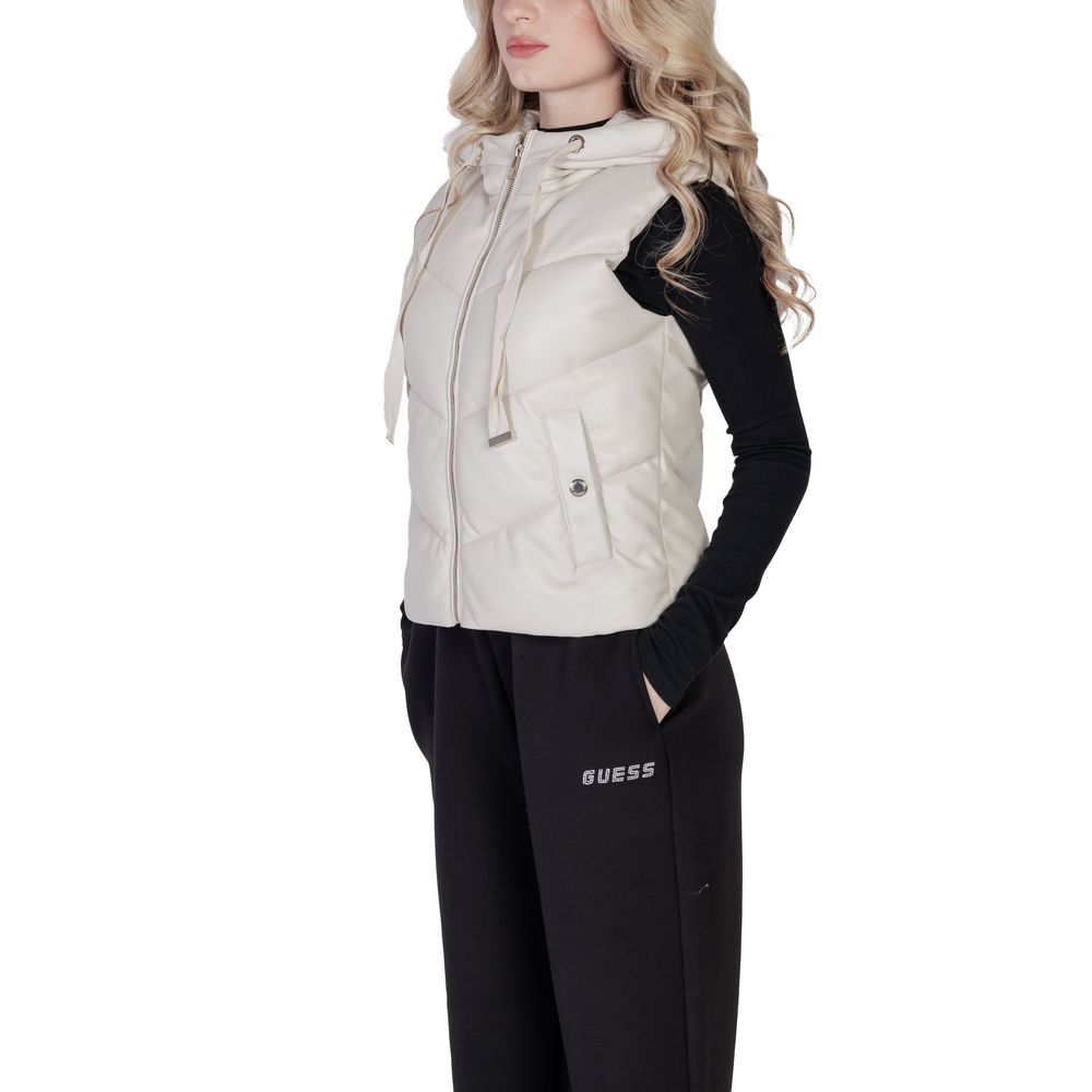 Morgan De Toi Cream Polyethylene Sleveless Jacket | Regal Royce