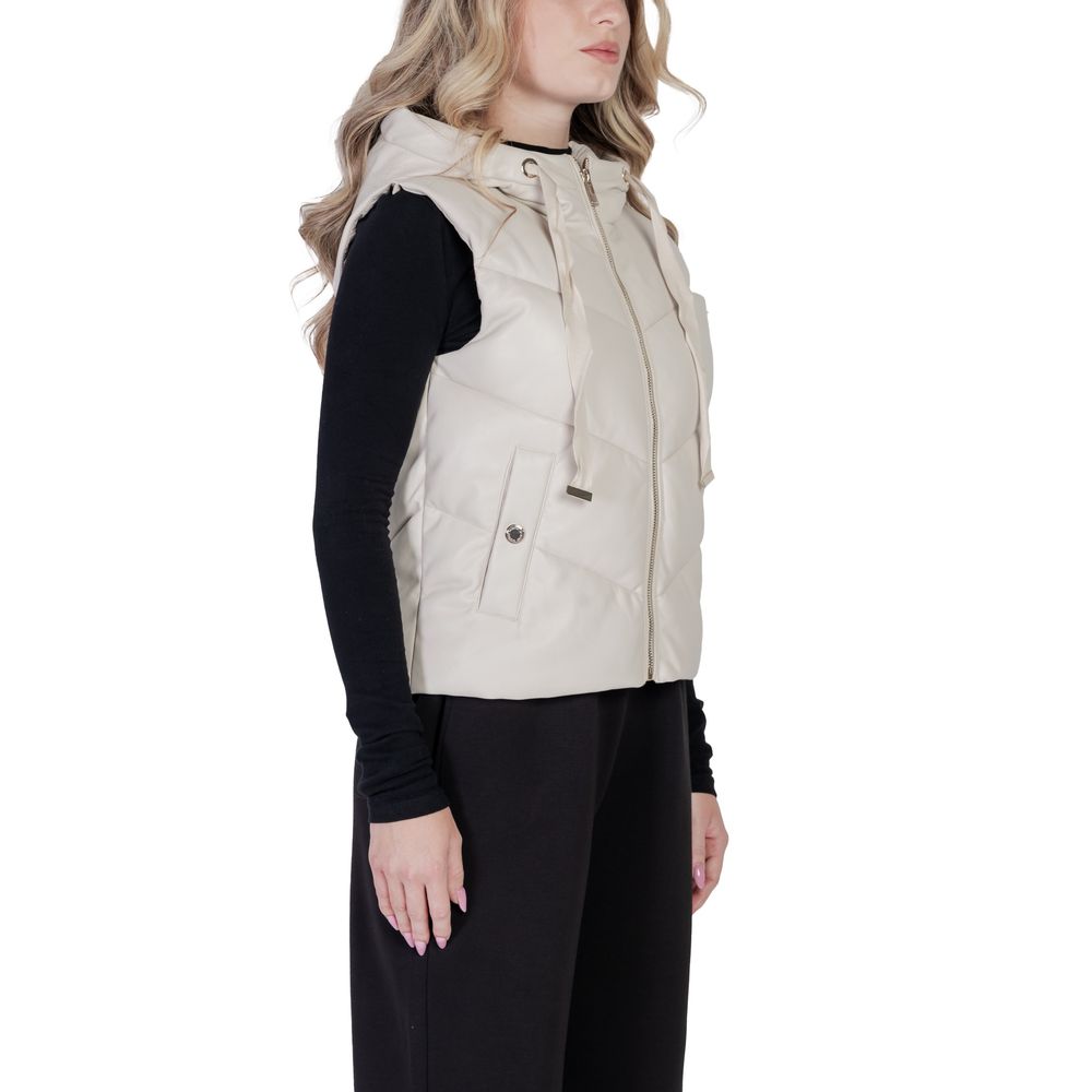 Morgan De Toi Cream Polyethylene Sleveless Jacket | Regal Royce