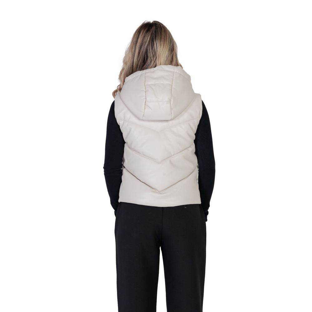 Morgan De Toi Cream Polyethylene Sleveless Jacket | Regal Royce