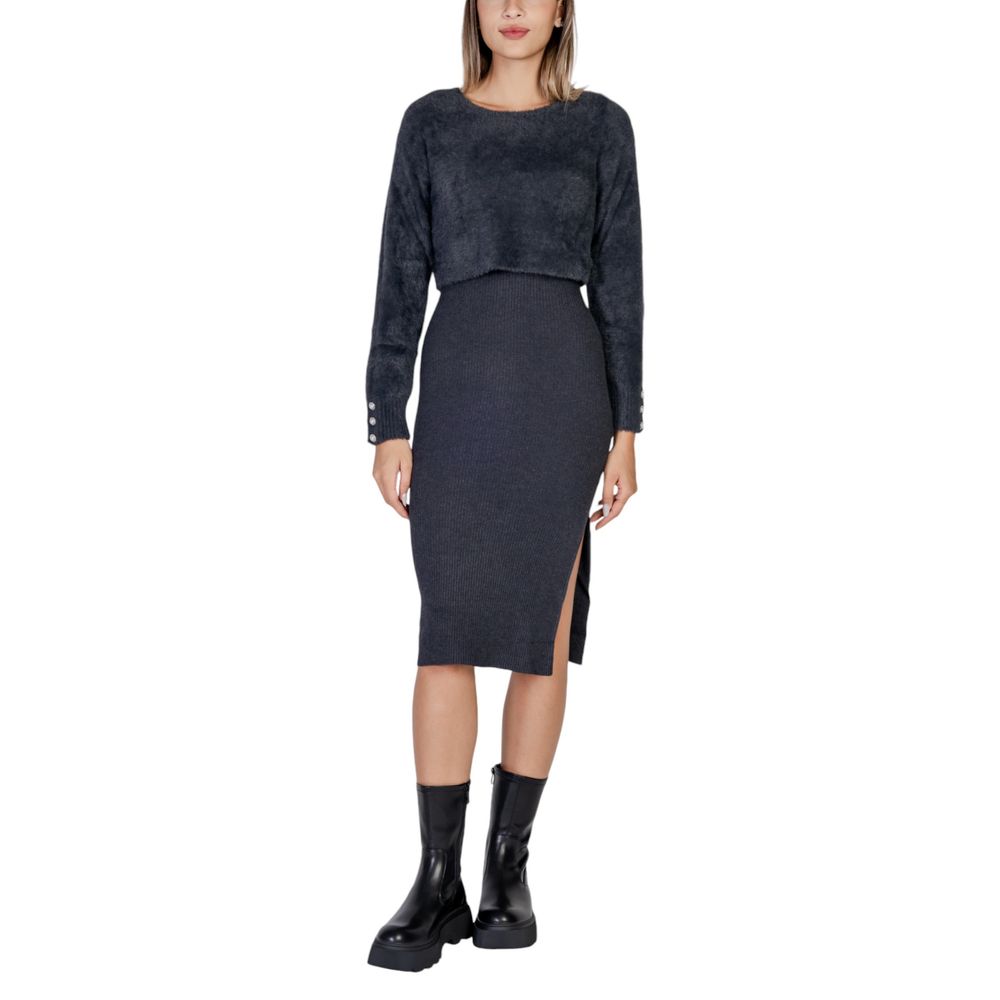 Morgan De Toi Gray Polyamide Midi Dress | Regal Royce