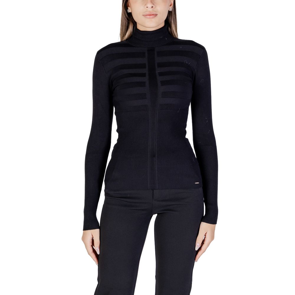 Morgan De Toi Black Viscose Turtleneck | Regal Royce