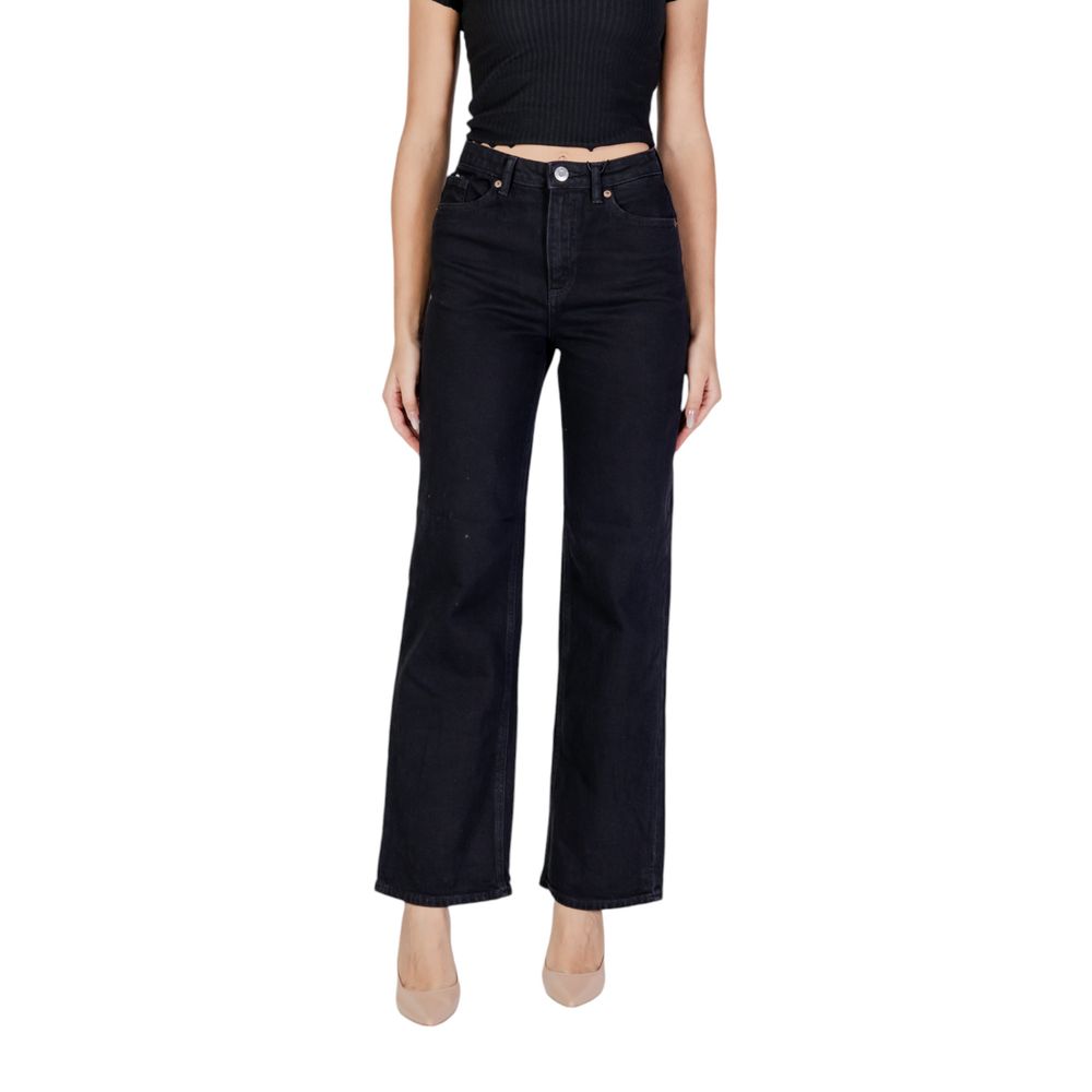 Vero Moda Black Cotton Mom Jeans | Regal Royce