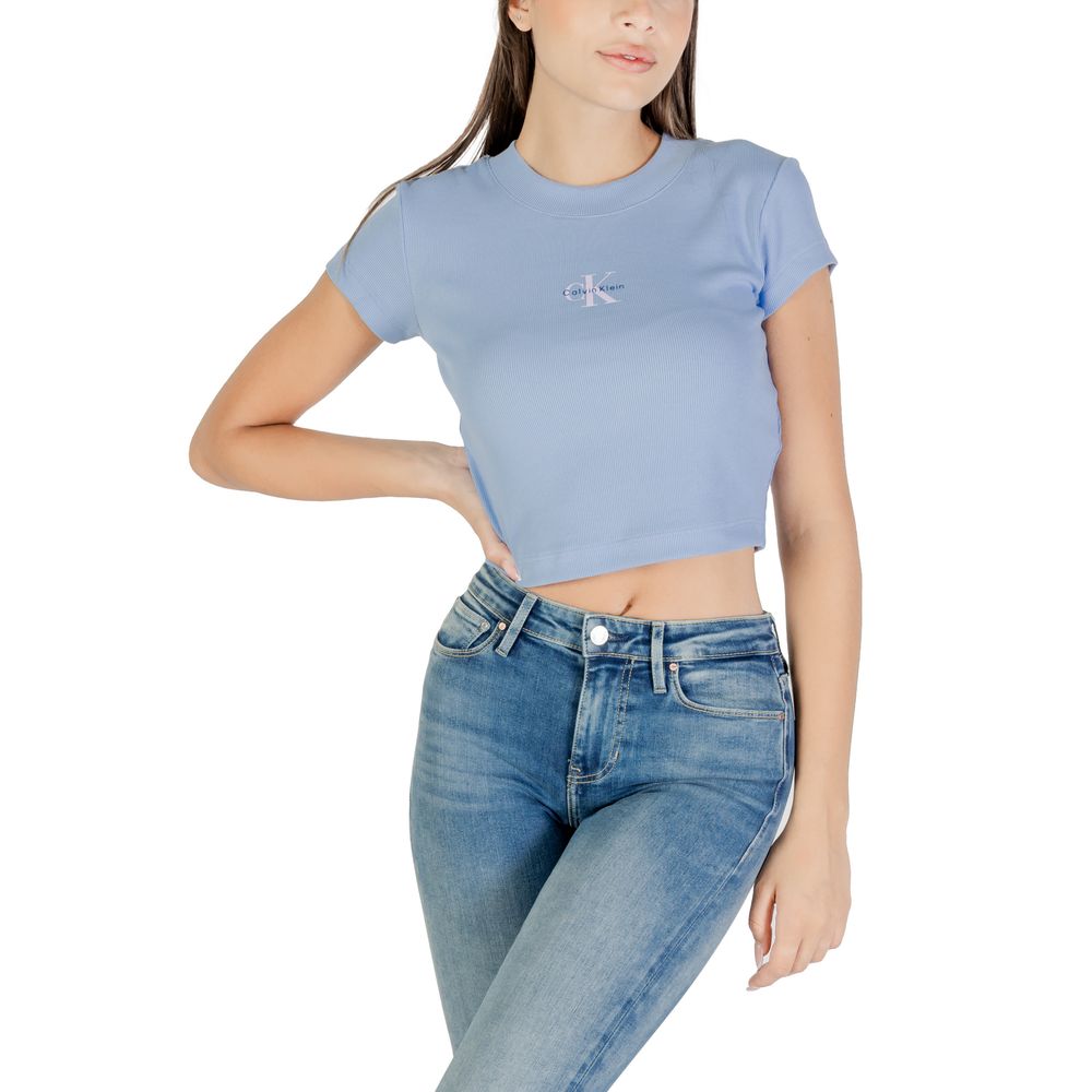 Calvin Klein Jeans Blue Cotton T-Shirt | Regal Royce