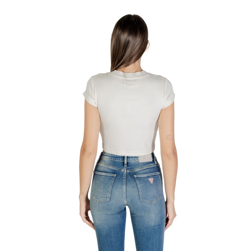 Calvin Klein Jeans Cream Cotton T-Shirt | Regal Royce