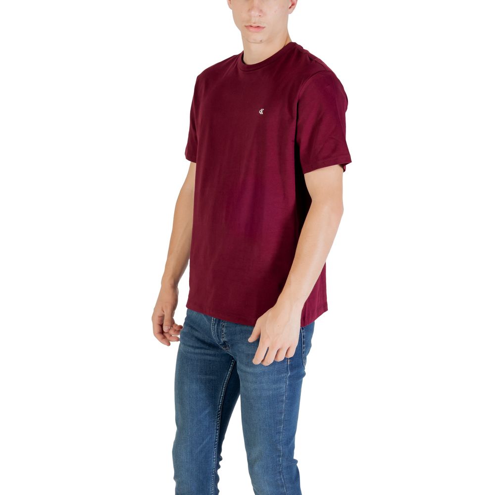 Calvin Klein Jeans Bordeaux Cotton T-Shirt | Regal Royce