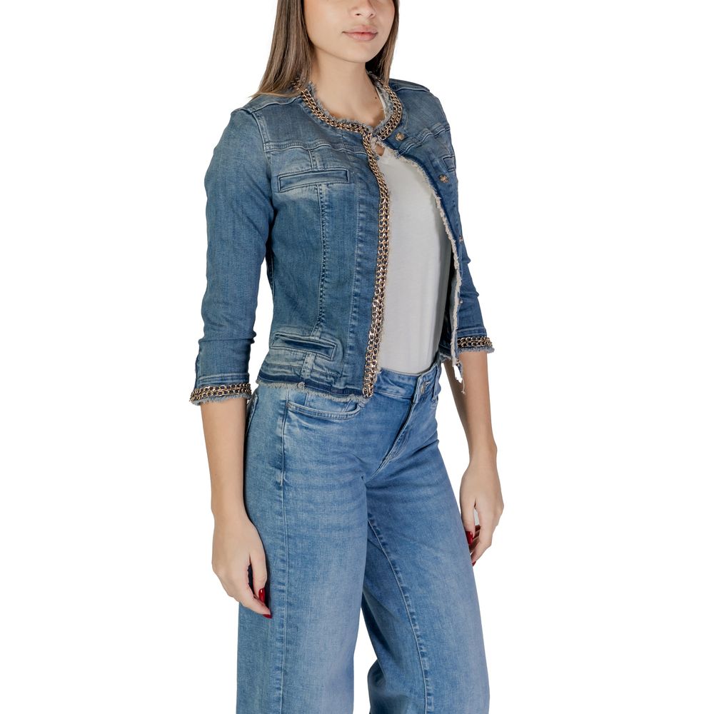 Liu Jo Light Blue Cotton Denim Jacket | Regal Royce