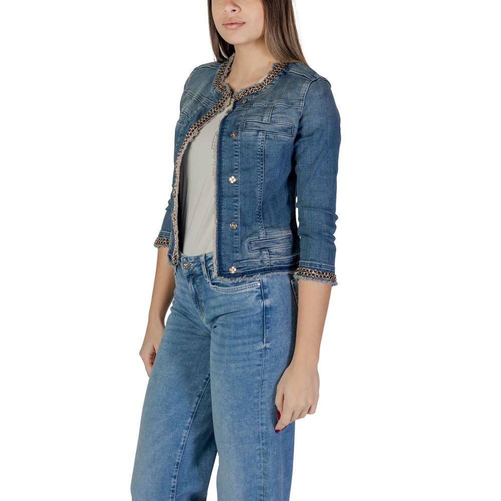 Liu Jo Light Blue Cotton Denim Jacket | Regal Royce