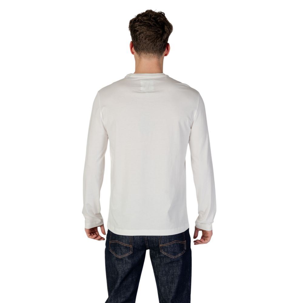 Armani Exchange Cream Cotton Long Sleeve T-Shirt | Regal Royce