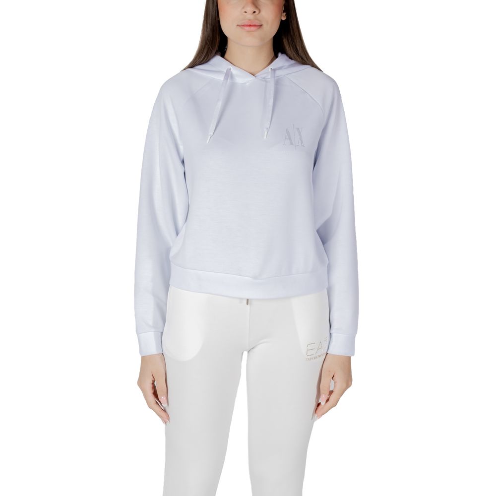 Armani Exchange White Viscose Hoodie | Regal Royce