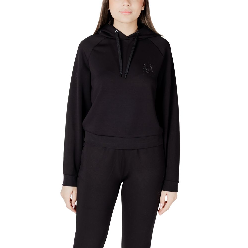 Armani Exchange Black Viscose Hoodie | Regal Royce