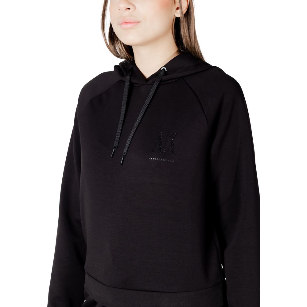 Armani Exchange Black Viscose Hoodie | Regal Royce