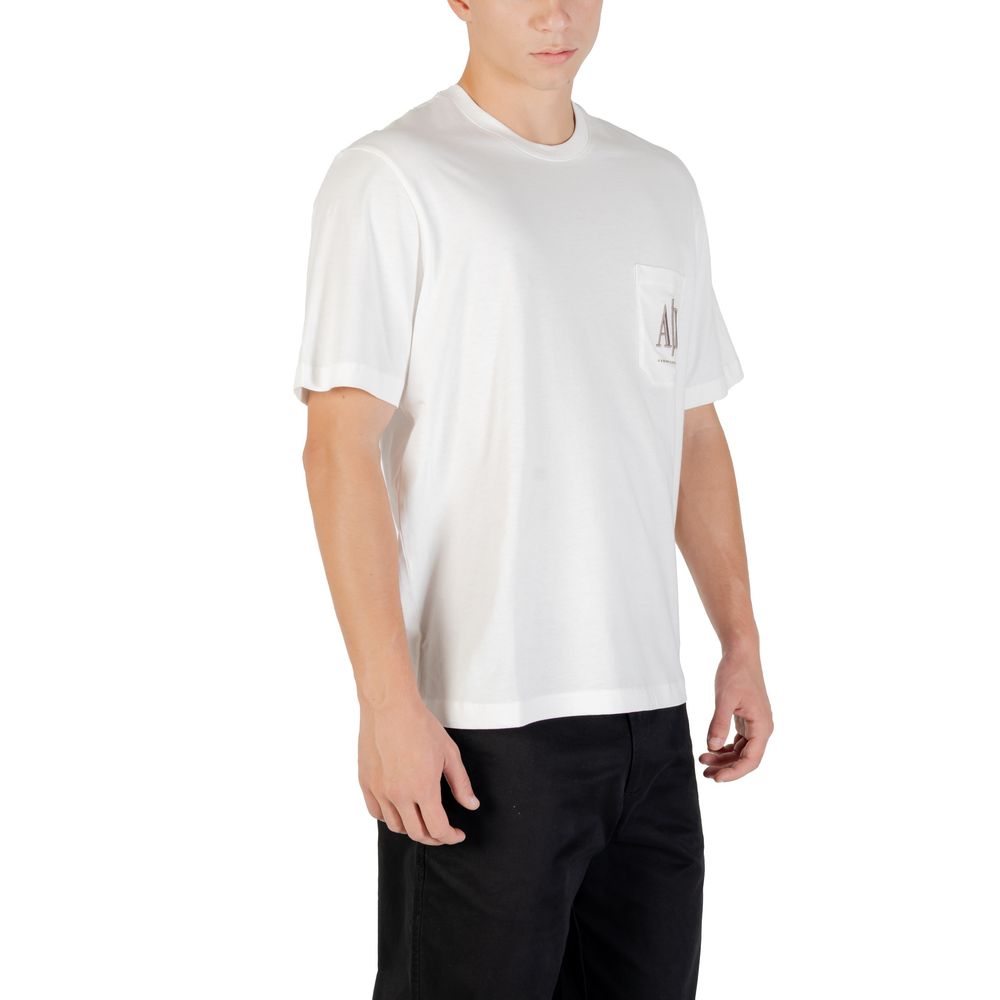 Armani Exchange Cream Cotton T-Shirt | Regal Royce