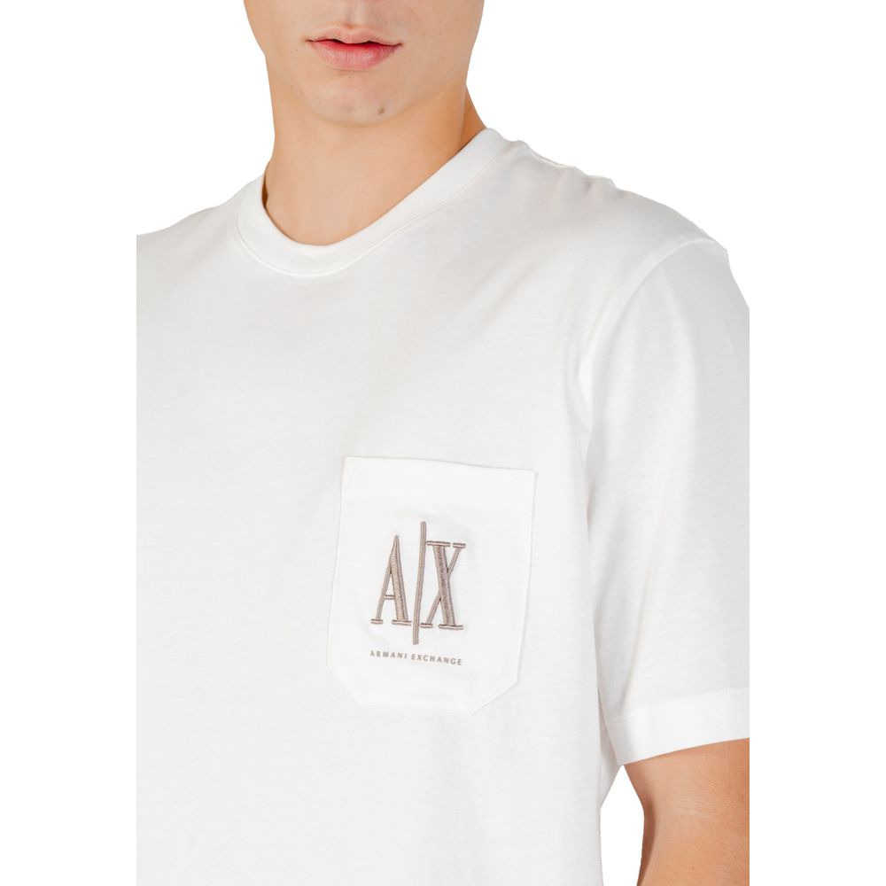 Armani Exchange Cream Cotton T-Shirt | Regal Royce
