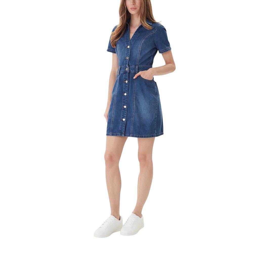 Morgan De Toi Blue Cotton Midi Dress | Regal Royce