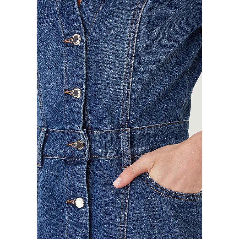 Morgan De Toi Blue Cotton Midi Dress | Regal Royce