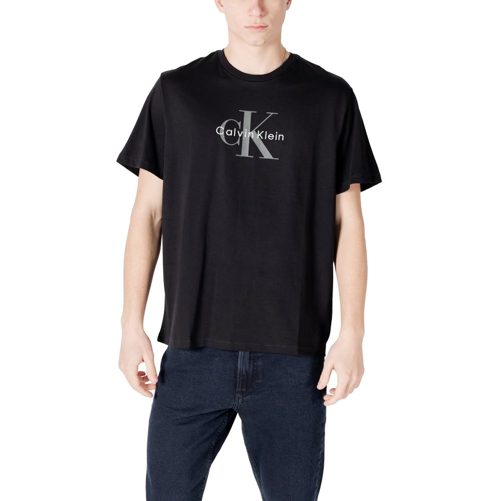 Calvin Klein Jeans Black Cotton T-Shirt | Regal Royce