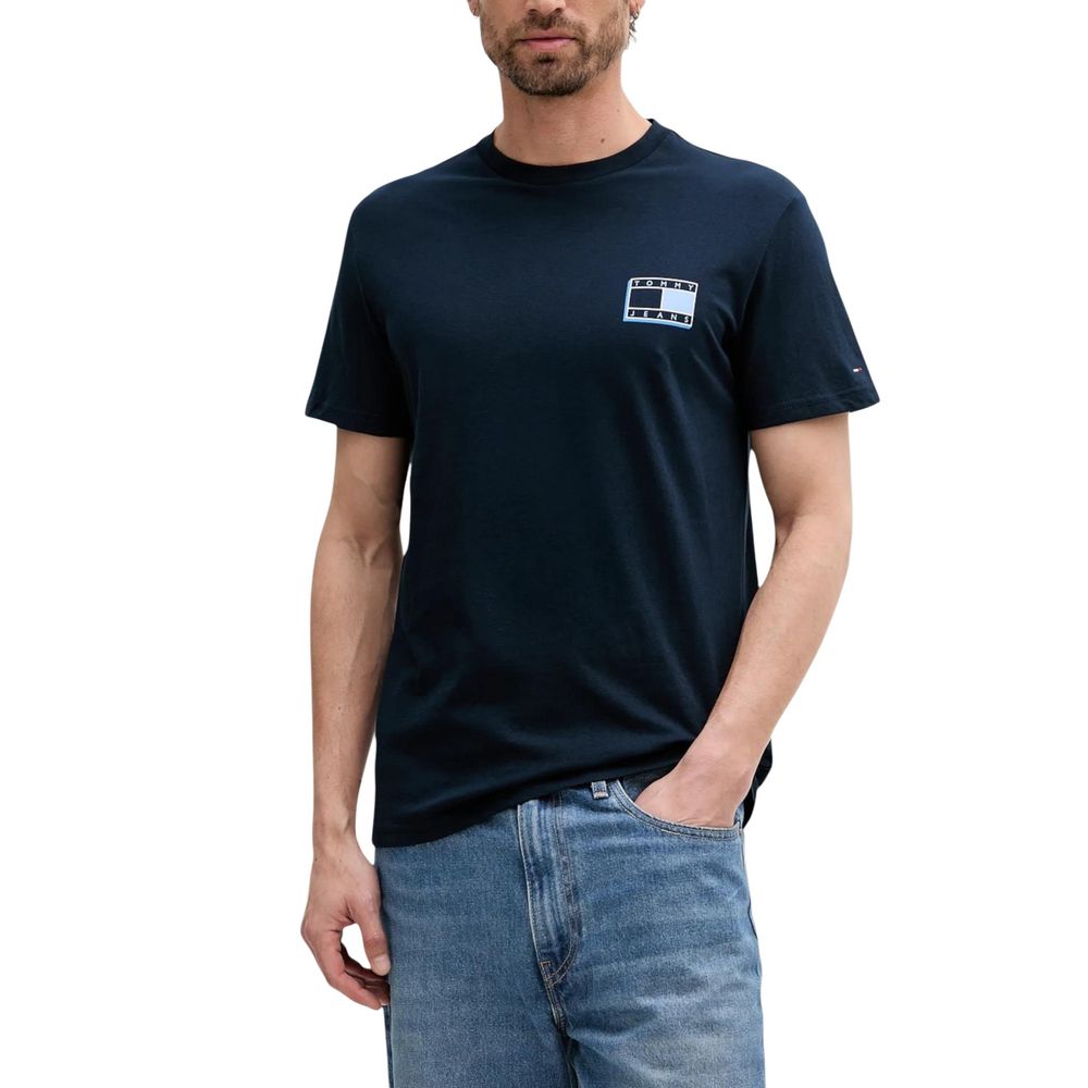 Tommy Hilfiger Jeans Blue Recycled Cotton T-Shirt | Regal Royce