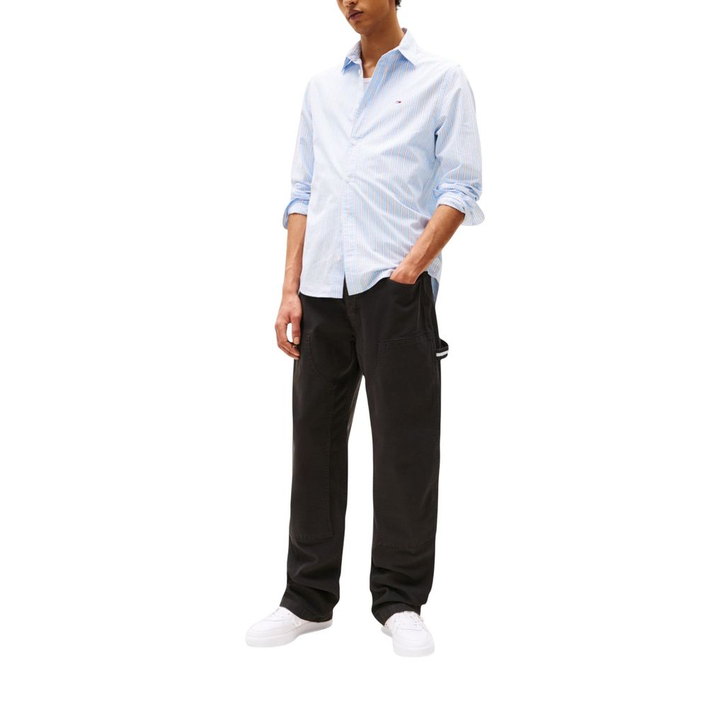 Tommy Hilfiger Jeans Black Organic Cotton Casual Pants | Regal Royce