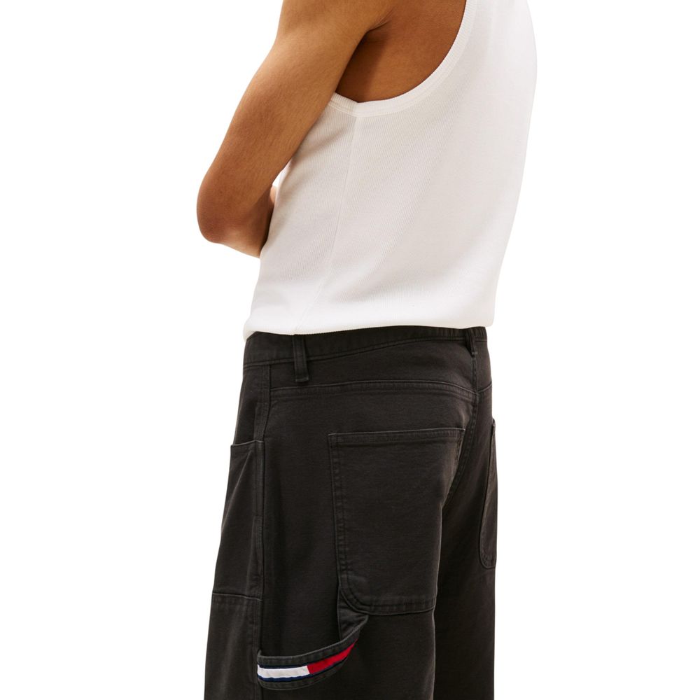 Tommy Hilfiger Jeans Black Organic Cotton Casual Pants | Regal Royce