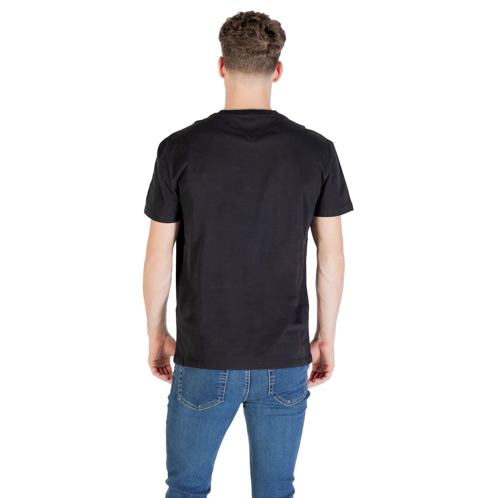 Tommy Hilfiger Jeans Black Recycled Cotton T-Shirt | Regal Royce