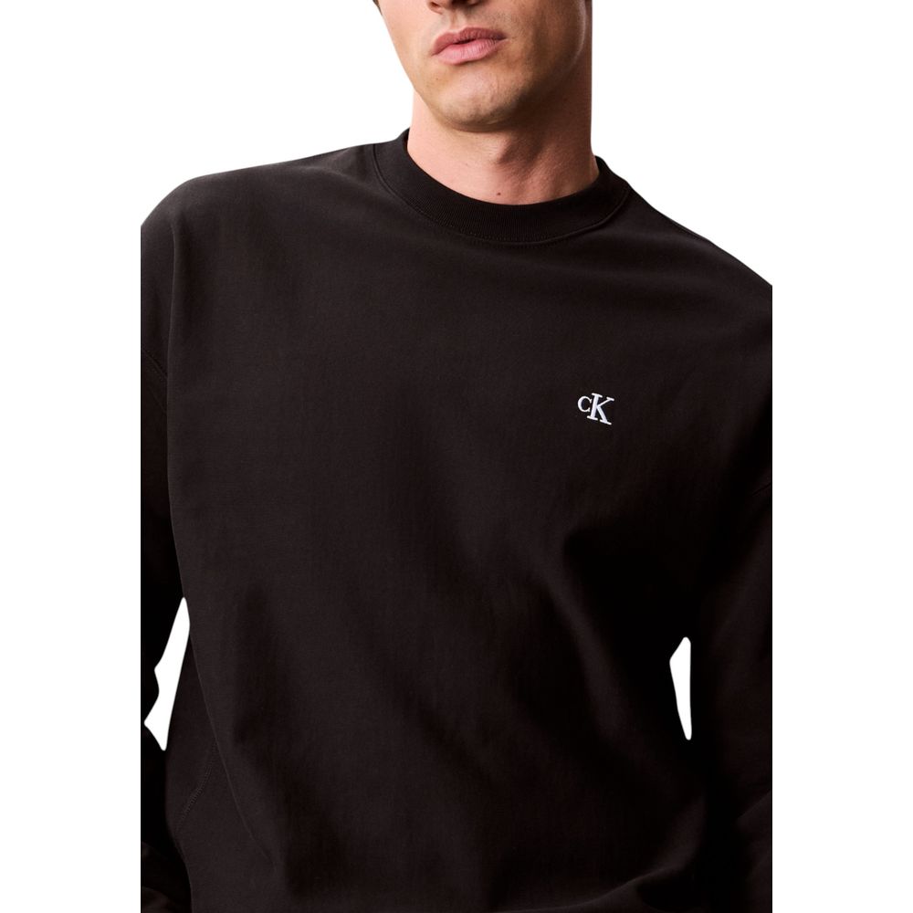 Calvin Klein Jeans Black Cotton Sweatshirt | Regal Royce