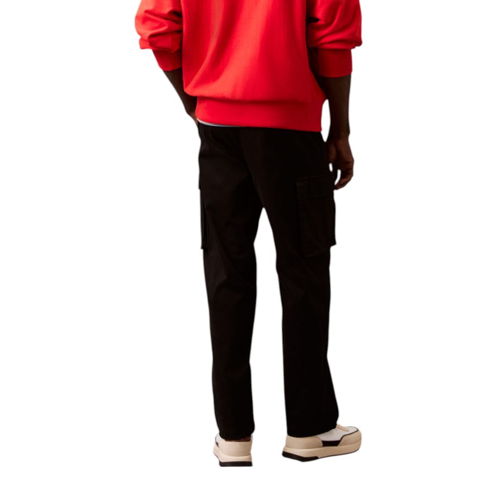 Calvin Klein Jeans Black Cotton Cargo Pants | Regal Royce