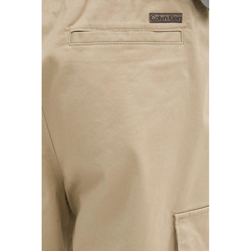 Calvin Klein Jeans Beige Cotton Cargo Pants | Regal Royce