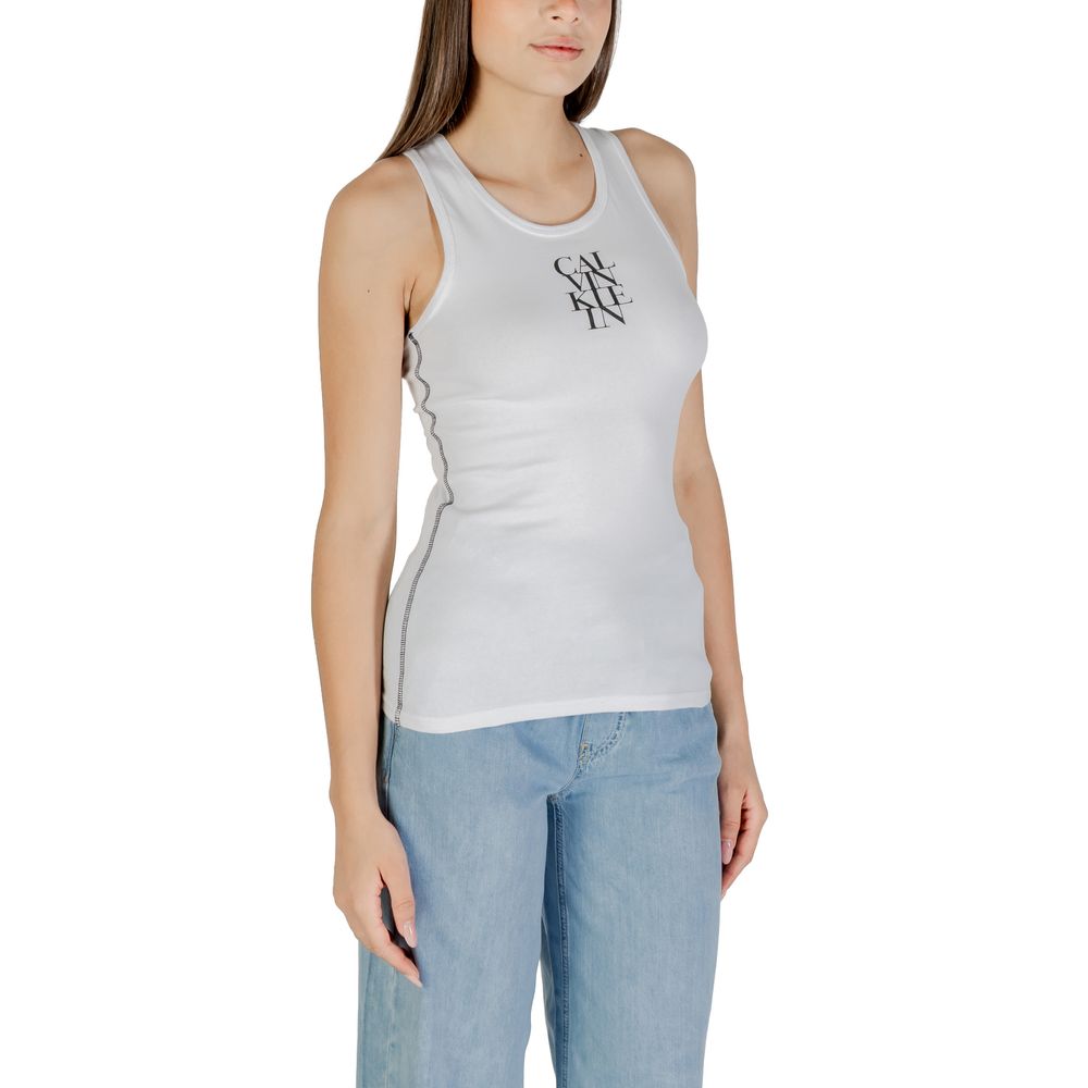 Calvin Klein Jeans White Cotton Top | Regal Royce