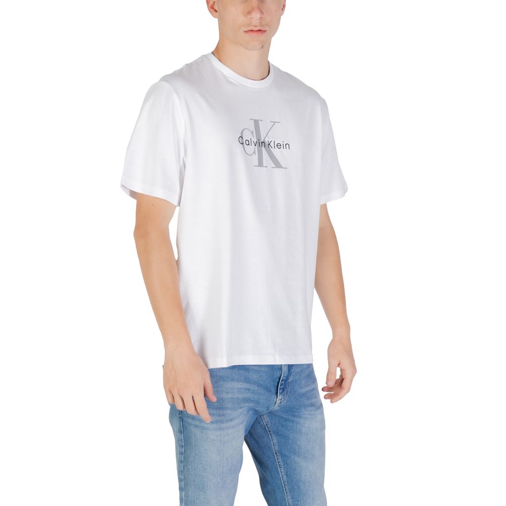 Calvin Klein Jeans White Cotton T-Shirt | Regal Royce