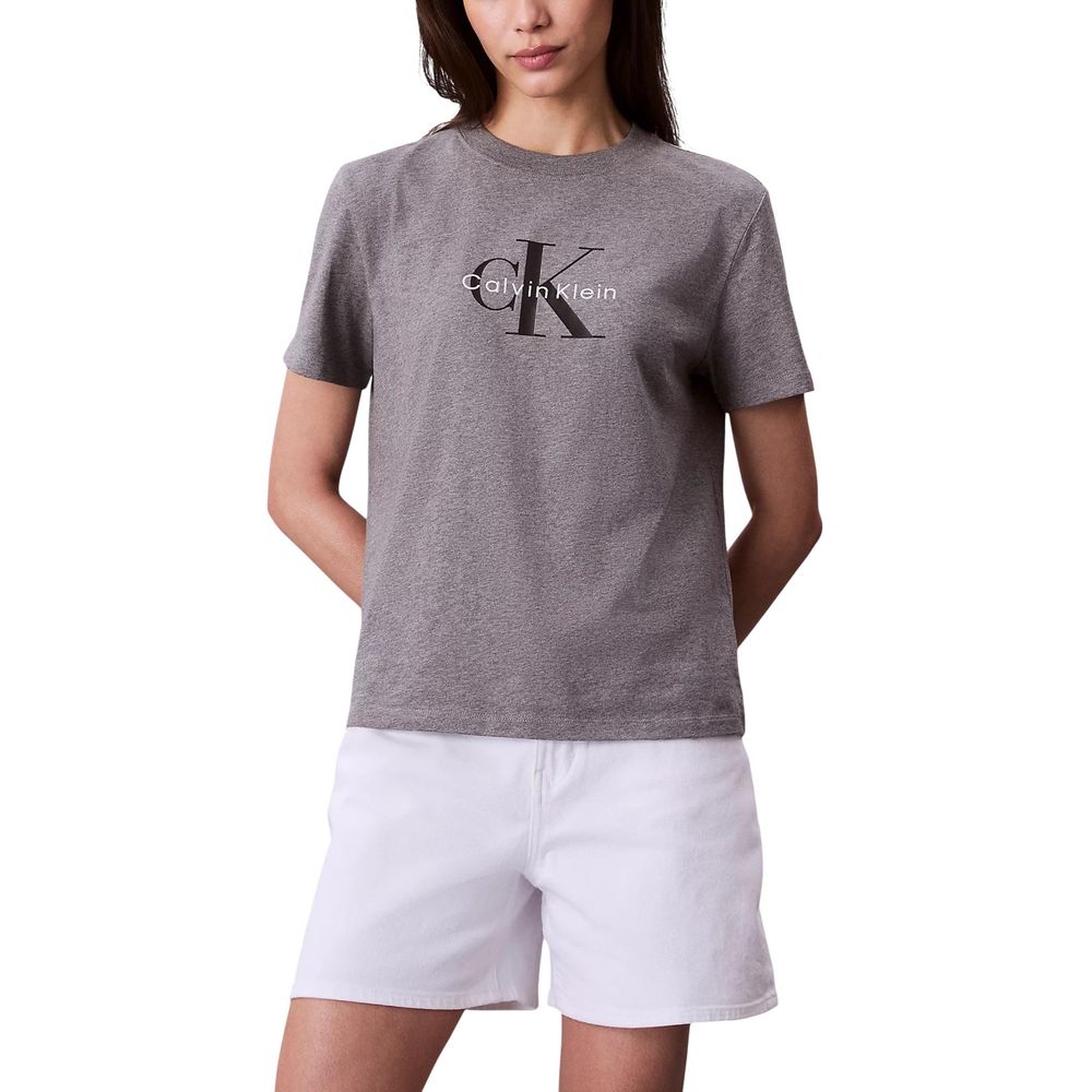Calvin Klein Jeans Gray Cotton T-Shirt | Regal Royce