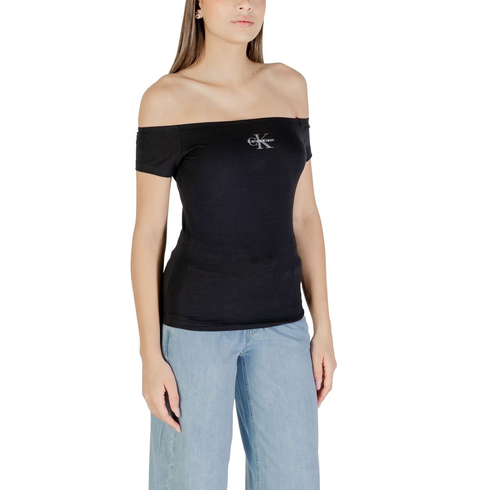 Calvin Klein Jeans Black Cotton T-Shirt | Regal Royce