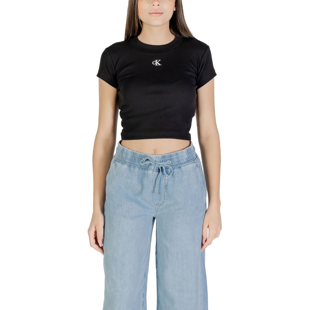 Calvin Klein Jeans Black Cotton T-Shirt | Regal Royce