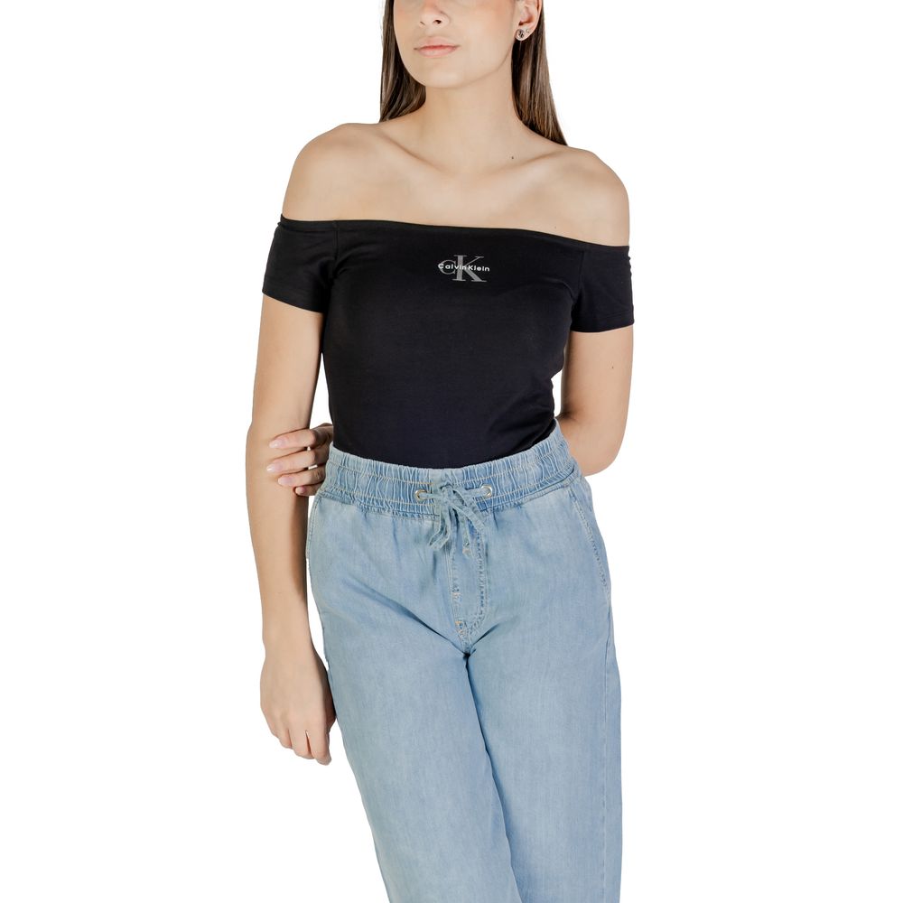 Calvin Klein Jeans Black Cotton T-Shirt | Regal Royce